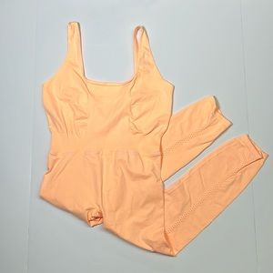 FP Movement Free People Good Karma Onesie Peach M/L NWOT